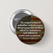 Badge Rond 5 Cm Citation de Thomas Jefferson (Devant & derrière)