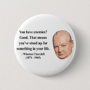 Badge Rond 5 Cm Citation de Winston Churchill 3b