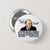 Badge Rond 5 Cm Citation de Winston Churchill sur l'imposition (Devant & derrière)