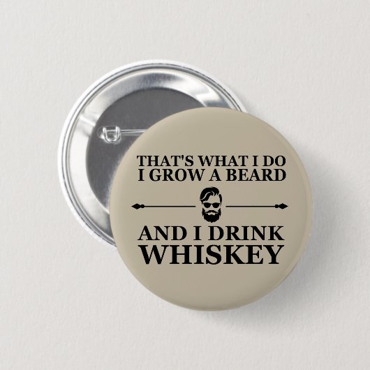 Badge Rond 5 Cm citation drinker drôle whisky (Devant & derrière)