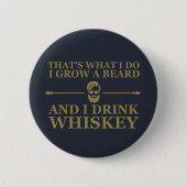 Badge Rond 5 Cm citation drinker drôle whisky (Devant)