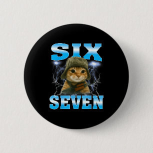 Badge Rond 5 Cm Citation drôle 67 Chat Mal au ventre Survivant Mèm