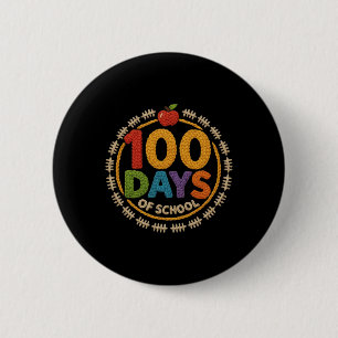Badge Rond 5 Cm Citation drôle de 100 jours d'école, Professeur co