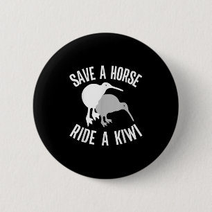 Badge Rond 5 Cm Citation drôle de Kiwi de Nouvelle-Zélande Sauver