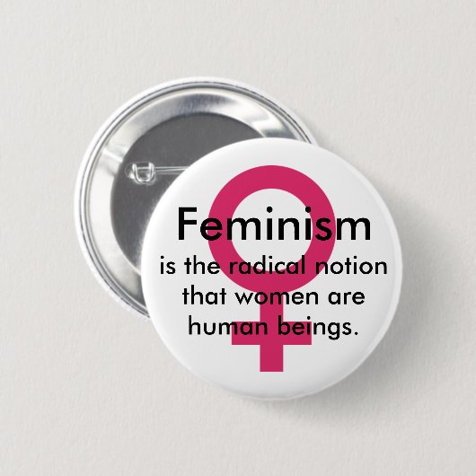 Badge Rond 5 Cm Citation du féminisme (Devant & derrière)