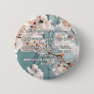 Badge Rond 5 Cm Citation Empath Bravery Positive Encouragement