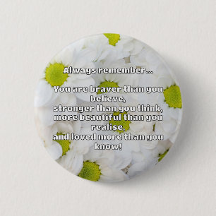 Badge Rond 5 Cm Citation Empath Bravery Positive Encouragement