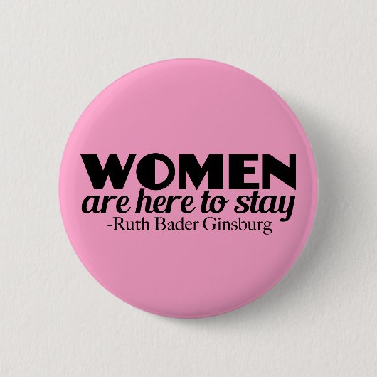Badge Rond 5 Cm Citation féministe de Ruth Bader Ginsburg (Devant)