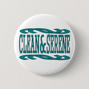 Badge Rond 5 Cm Citation inspirante de rétablissement propre et se