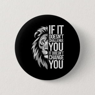 Badge Rond 5 Cm Citation Motivationnelle De L'Esprit Lion Pour L'E