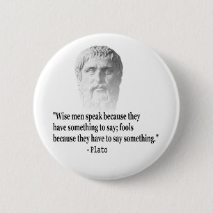 Badge Rond 5 Cm Citation Par Platon