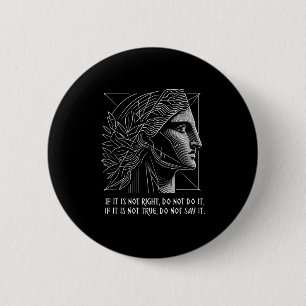 Badge Rond 5 Cm Citation stoïque Rhea Ancienne déesse grecque