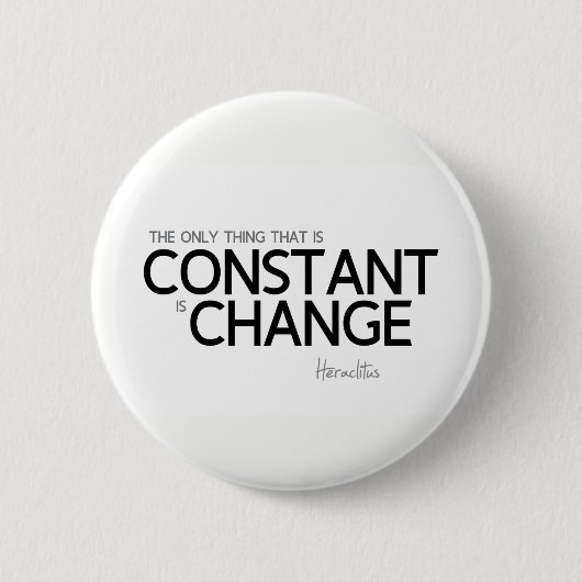 Badge Rond 5 Cm CITATIONS : Heraclitus : Changez est constant (Devant)