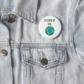 Badge Rond 5 Cm Citoyen du bouton du monde (En situation)