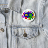 Badge Rond 5 Cm Citoyen du monde (En situation)