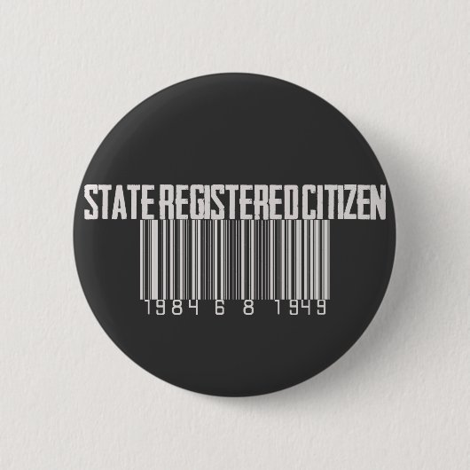 Badge Rond 5 Cm Citoyen enregistré par état (Devant)