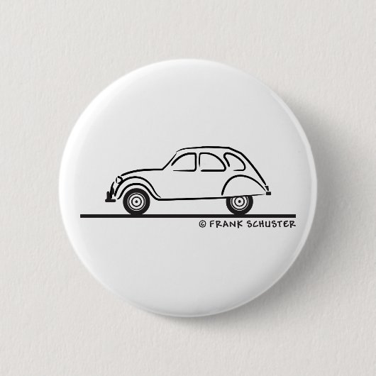 Badge Rond 5 Cm Citroen 2CV (Devant)