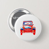 Badge Rond 5 Cm Citroen 2CV 2 (Devant & derrière)