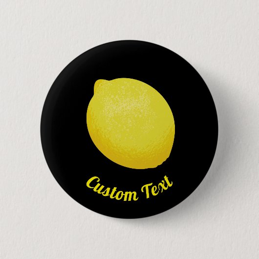 Badge Rond 5 Cm Citron (Devant)
