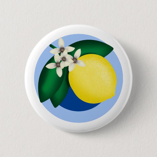 Badge Rond 5 Cm Citron (Devant)