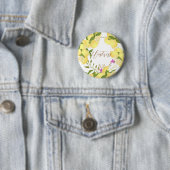 Badge Rond 5 Cm Citron blanc (En situation)