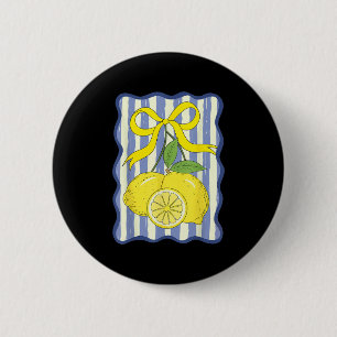 Badge Rond 5 Cm Citron Coquette Bow Summer Vacances Hawaii Beach F