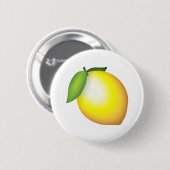 Badge Rond 5 Cm Citron - Emoji (Devant & derrière)