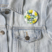 Badge Rond 5 Cm Citron facile Squeezy de Peasy (En situation)