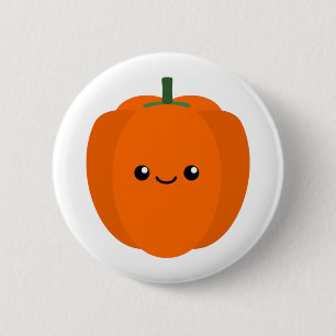 Badge Rond 5 Cm Citrouille
