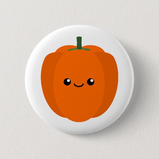 Badge Rond 5 Cm Citrouille (Devant)