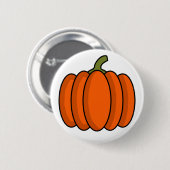 Badge Rond 5 Cm Citrouille (Devant & derrière)