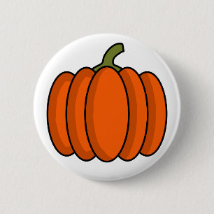 Badge Rond 5 Cm Citrouille