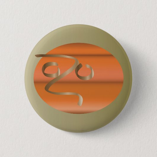Badge Rond 5 Cm citrouille (Devant)