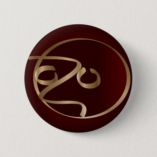 Badge Rond 5 Cm Citrouille dans le noir (Devant)