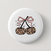 Badge Rond 5 Cm Citrouille d'automne, Cerises Citrouilles, Citroui (Devant)