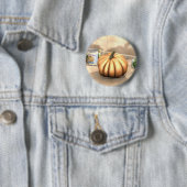 Badge Rond 5 Cm Citrouille de cuisine (En situation)