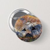 Badge Rond 5 Cm Citrouille de décomposition (Devant & derrière)