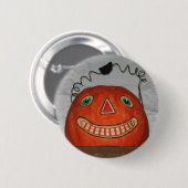 Badge Rond 5 Cm Citrouille de grain (Devant & derrière)