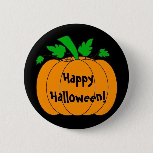 Badge Rond 5 Cm Citrouille de Halloween - bouton (Devant)