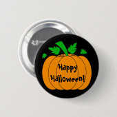 Badge Rond 5 Cm Citrouille de Halloween - bouton (Devant & derrière)