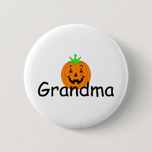 Badge Rond 5 Cm Citrouille de Halloween de grand-maman
