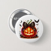 Badge Rond 5 Cm Citrouille d'Halloween (Devant & derrière)