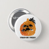 Badge Rond 5 Cm Citrouille d'Halloween (Devant & derrière)