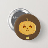 Badge Rond 5 Cm Citrouille d'Halloween (Devant & derrière)