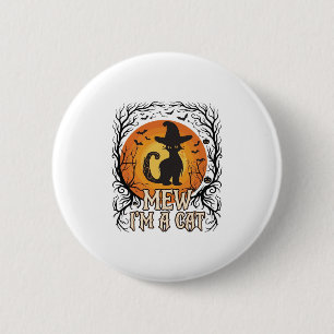 Badge Rond 5 Cm Citrouille d'Halloween ensorcelée nuit fantôme Sil