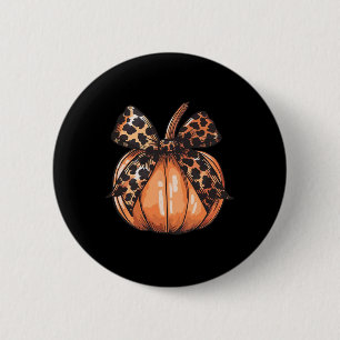 Badge Rond 5 Cm Citrouille Graphisme Vintage Thanksgiving Automne