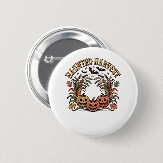 Badge Rond 5 Cm Citrouille Hello Fall Vibes (Devant & derrière)