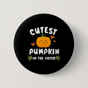 Badge Rond 5 Cm Citrouille Le Plus Cutest Dans Le Patch Costume D'