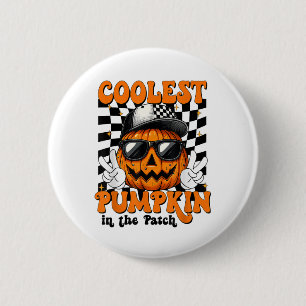 Badge Rond 5 Cm Citrouille le plus froid dans le Patch Chemise Hal