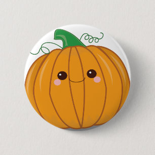 Badge Rond 5 Cm Citrouille mignon de Lil
